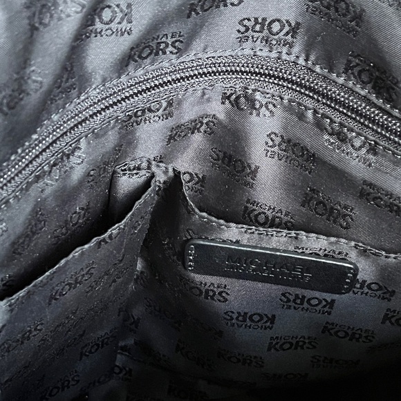 Michael Kors Signature Classic Monogram MK Tote Purse Black w/Matching Wallet - Picture 2 of 9